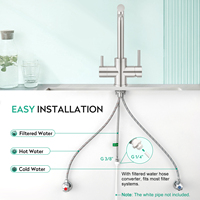 Tuyau d'accessoires pour conduite d'eau potable purifiée en acier inoxydable avec design moderne pour appartement, garantie de 3 ans