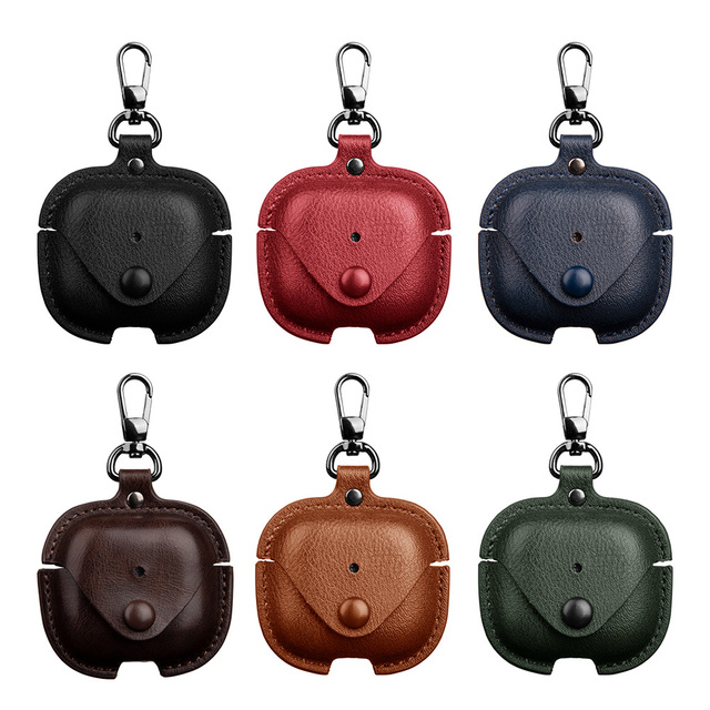 Leather Case for AirPods 4, Shockproof Protective Cover for Apple Airpods 4th Generation Charging Case (2024) with Keychain Lock