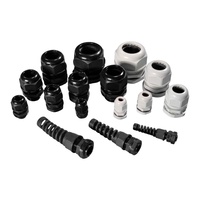 Presse-étoupe étanche IP68 PG9 pour câble de 4,5 à 7,8 mm, connecteur en plastique nylon blanc et noir
