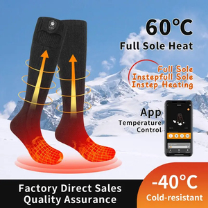 Chaussettes chauffantes d'hiver téléphone APP Control Chaussettes thermiques Chaussettes de ski chauffantes électriques <span class=keywords><strong>Chauffe</strong></span>-pieds chauffants thermiques Sports de ski - Product Image 2