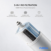 Distributeur d'eau chaude et froide PUREZA PU-T01, système de filtration d'eau par osmose inverse instantanée à 3 températures, purificateur de comptoir