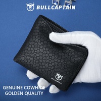 BULLCAPTAIN Dompet Pria Multi-slot Tempat Kartu Kredit Dompet Kasual untuk Pria Tas Baru Dompet Kulit Asli Dompet Uang Kecil