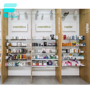 Vitrine d'exposition métallique avec comptoir en verre, armoire de présentation avec stand <span class=keywords><strong>médical</strong></span>, de <span class=keywords><strong>pharmacie</strong></span> ou de druse - Product Image 5