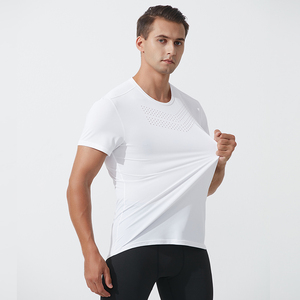 T-shirt de course pour homme, vêtements de sport, manches courtes, athlétique, séchage rapide, compression sportive - Product Image 1