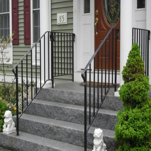 Rampe en <span class=keywords><strong>métal</strong></span> galvanisé HDP noir utilisé commercialement pour les balustrades et les mains courantes en fer forgé de pont - Product Image 3