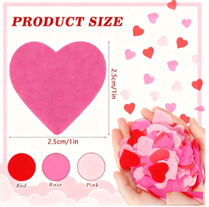 Coriandoli a Forma di Cuore 10g, Piccoli Cuori Decorativi per San Valentino, Matrimoni, Compleanni e Anniversari - Product Image 2