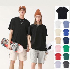 LYN957 Nuevo diseño de algodón de alta calidad Loose Fit <span class=keywords><strong>Little</strong></span> Drop Shoulder Blank camiseta de gran tamaño para hombres - Product Image 3