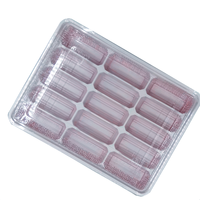 Paquet de 12 blister jetables personnalisés en plastique pp emballage de plateau congelé pour boulette récipient alimentaire avec récipient à sauce