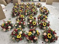 Nouvelle Boule Florale PPS Effet Naturel Tournesol Soie pour Mariage, Événement, Centre de Table, Décoration Intérieure