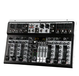 Gpub Kp8 8 Kanaals Audio Mixer 16 Digitale Reverb Effecten Drie Band Equalizer Mengpaneel Met Usb + 48V Fantoomvoeding