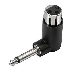 3-pins XLR vrouwelijke naar <span class=keywords><strong>1</strong></span>/<span class=keywords><strong>4</strong></span>" / 6,35 mm mannelijke mono TS hoekadapter met <span class=keywords><strong>4</strong></span> verstelbare hoekposities: rechts, links en 90 graden - Product Image 4