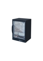 Mini Nevera para Hotel, Enfriador de Bebidas con Puerta de Vidrio de 4 Puertas y Estantes Ajustables para Uso en Supermercados 2-8