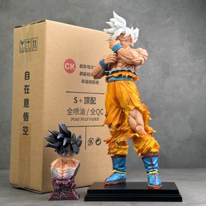 <span class=keywords><strong>Figurine</strong></span> PVC Dragon Ball Z <span class=keywords><strong>Ultra</strong></span> <span class=keywords><strong>Instinct</strong></span> Son <span class=keywords><strong>Goku</strong></span> 36CM avec deux têtes, modèle de statue, jouet, poupée, <span class=keywords><strong>figurine</strong></span>, ornement, décoration d'intérieur - Product Image 1