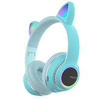Headphone Nirkabel Over-Ear dengan Bantalan Telinga Lembut, Headset Stereo Lipat untuk Musik, Belajar, dan Bekerja