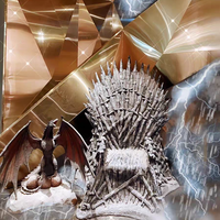 Fauteuil d'appoint artistique en FRP de haute qualité, style Trône de Fer de Game of Thrones, pour salon, chambre ou hôtel