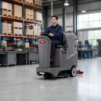 Fregadora de Pisos Autopropulsada a Batería CleanHorse X4 de 550 mm, Ancho de Limpieza de 580 mm, Escobilla de 860 mm, 4500 m²/h para Pisos de Mármol y Azulejos