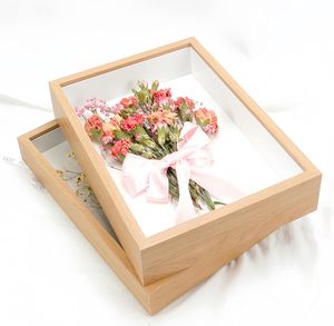 Custom Dried Flower Photo Frame Display case Wood 3D Deep Shadow <b>Box</b> Frame with Glass for Home Decor - Product Image 1