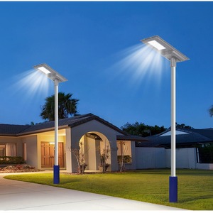 Aluminum <b>LED</b> Solar Street <b>Light</b> 5000K IP65 Waterproof Outdoor Motion <b>Sensor</b> Integrated 300W Residential Use - Product Image 1