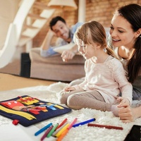 Tableau d'activités Montessori pour développer la motricité fine et apprendre à s'habiller, en feutre, pour tout-petits