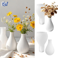 Moule en silicone pour DIY, vase et pot de fleurs en résine cristalline, décorations de salon, résistant au four, forme irrégulière