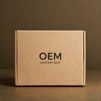 Boîte d'expédition en carton ondulé recyclable avec bande de déchirement en papier kraft personnalisé, pelliculage mat, logo personnalisé, pour vêtements, cadeaux, cosmétiques