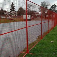 Paneles de seguridad de valla temporal de pvc, valla galvanizada para exteriores, sitio de Canadá, 6x9,5 pies