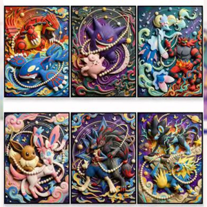 Yidi Wholesale Japanese Anime Poke Embossed <span class=keywords><strong>Metal</strong></span> Card Product <span class=keywords><strong>Pikachu</strong></span> Lunar Fan Art Collection Gifts Blind Boxes - Product Image 3