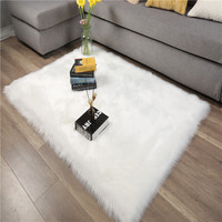 Tapis rectangulaire en fausse fourrure de haute qualité, en peluche, fabriqué à la machine, rose, pour la prière, l'exercice, le salon et la chambre à coucher