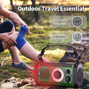 Radio d'urgence <span class=keywords><strong>auto</strong></span>-alimentée rechargeable 10000mAh bandes météorologiques AM/FM/NOAA batterie externe <span class=keywords><strong>solaire</strong></span> à manivelle avec option de charge <span class=keywords><strong>solaire</strong></span> - Product Image 4