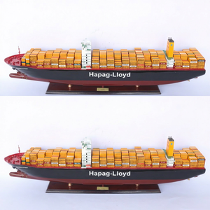 Maquette de bateau en bois HAPAGG LLOYD COLOMBO EXPRESS, artisanat peint, faible MOQ, du fabricant vietnamien - Product Image 1