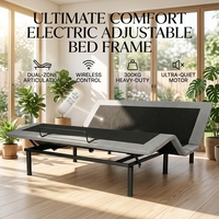 Cadre de lit électrique intelligent et ergonomique en métal, réglable à la tête et aux pieds, pliable, durable, pour le soulagement des douleurs dorsales et les soins à domicile