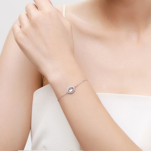 S925 Sterling <b>Silver</b> Opal <b>Bracelet</b> Minimalist Chain Link Women's Jewelry Everyday Wear Elegant Dainty <b>Adjustable</b> - Product Image 4