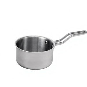 SKUAS Premium Triply Stainless Steel Saucepan <b>Ceramic</b> Nonstick Coating Multi Layer Base for Gas and Induction Cooking - Product Image 1