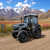 Tracteur agricole haute performance 80 CV 4x4 avec cabine climatisée, système hydraulique robuste, capacité de levage élevée et moteur diesel haute puissance
