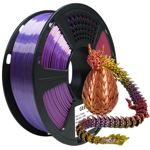 Filamento de PLA degradado de seda tricolor para impresora 3D, 1.75mm, 1kg, bobina consumible con cambio de color para máquina de impresión 3D FDM - Product Image 1