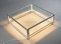 Plate-forme de scène en verre pour mariage intérieur extérieur Led Transparent Plexiglas Belle scène en verre pour la décoration de fête de mariage