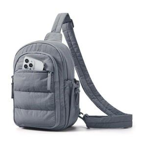 Bolso Bandolera Acolchado, Ligero, con Múltiples Bolsillos, para Viajes, Deportes, Senderismo, de Poliéster, con Dos Correas, Pequeño, Moderno, para Mujer - Product Image 1