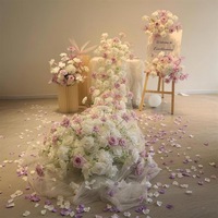 Ensemble de décoration de chemin de table en soie moderne effet cascade, haute qualité, durable, pour anniversaires et usage hôtelier haut de gamme