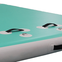 Plateforme flottante gonflable, surface antidérapante, échelle en corde, PVC + tissu Drop Stitch, 180x150x15cm, pour une utilisation familiale en piscine en été