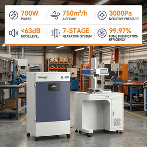 <span class=keywords><strong>Extracteur</strong></span> de fumée robuste 3000Pa XL700 avec préfiltre ignifuge – Équipement de purification d'air pour l'adsorption des fumées et des odeurs laser - Product Image 1