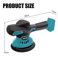 Polisseuse sans fil 6 pouces, machine à polir à double action brossée, 8 vitesses variables, 5500 tr/min, polisseuse orbitale pour le detailing automobile