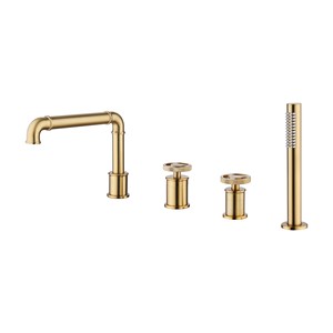 Robinet <span class=keywords><strong>de</strong></span> salle <span class=keywords><strong>de</strong></span> bain Hongdec à 3 trous et 2 poignées, pour lavabo et baignoire - Product Image 5