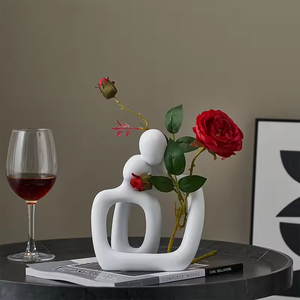 Couples Love Statue Home Decor Couple Kissing Statue Résine - Product Image 4