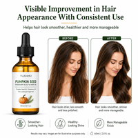 Huile de croissance capillaire naturelle à base de plantes pour hommes et femmes, bloqueur de DHT, sérum capillaire à l'huile de graines de citrouille pour des cheveux plus épais (OEM/ODM)