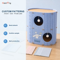 En gros, Lit pour chat en feutre multicouche, universel toutes saisons, bleu, mignon, avec structure d'escalade, maison-caverne et cachette, lavable
