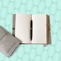Coffret cadeau de voyage avec journal, porte-passeport et étiquette à bagages |   Logo personnalisé