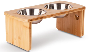 Umweltfreundlicher, Langlebiger Bambus-Hundenapf-Ständer, Erhöhter Futternapf-Halter für Haustiere - Product Image 6