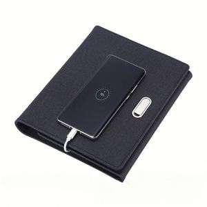 Nouveau Bloc-notes Spirale en Tissu 2026 à Succès avec Powerbank Sans Fil, Tablette d'Écriture, Clé USB et Chargeur Téléphone Magnétique – 100 Feuilles - Product Image 1