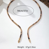 Collier Serpent Y2K Multifonctionnel, Bijou Tendance Style Punk, Chaîne Serpent Flexible, Bracelet de Bras, Accessoire de Luxe pour Femme