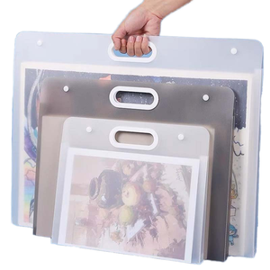LISI A2/A3/A4 Estuche de almacenamiento de arte impermeable grande Carpeta de Cartera con asas de PP para dibujar bocetos y carteles de fotografía - Product Image 1